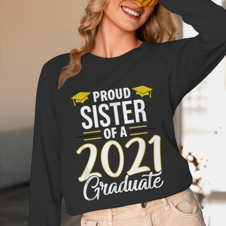 Proud Sister Of A 2021 Graduate Graduation Clothes MBA PhD Unisex Long Sleeve T-Shirt