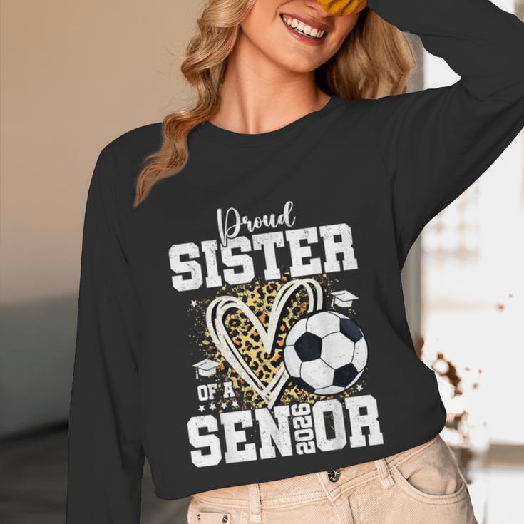 Proud Sister Of A 2026 Senior Soccer Graduation Leopard Unisex Long Sleeve T-Shirt