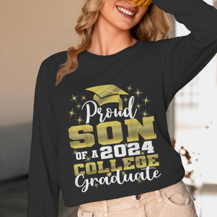 Proud Son Of 2024 College Graduate Family 24 Graduation Unisex Long Sleeve T-Shirt