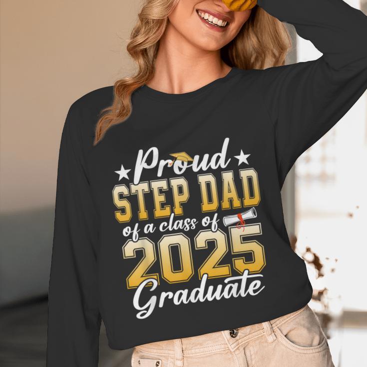Proud Step Dad Of A Class Of 2025 Graduate Senior Graduation Unisex Long Sleeve T-Shirt