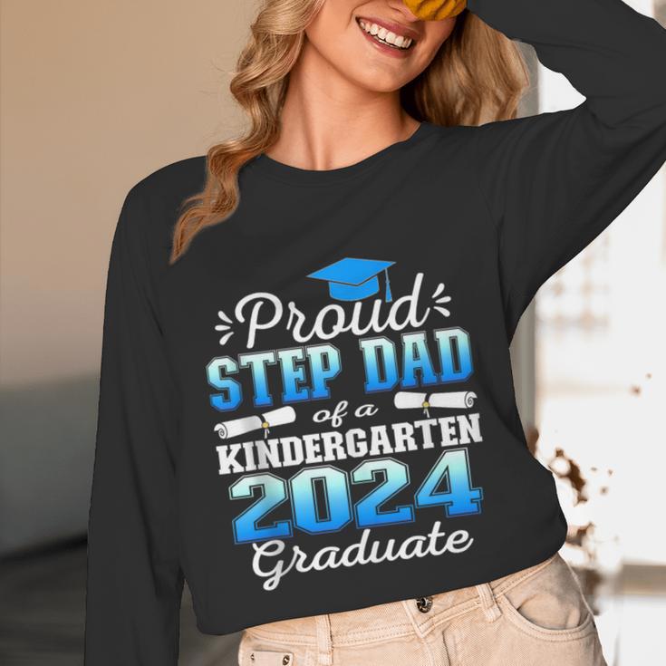 Proud Step Dad Of Kindergarten Graduate 2024 Graduation Step Unisex Long Sleeve T-Shirt