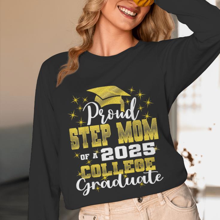 Proud Step Mom Of 2025 College Graduate Family 24 Graduation Unisex Long Sleeve T-Shirt