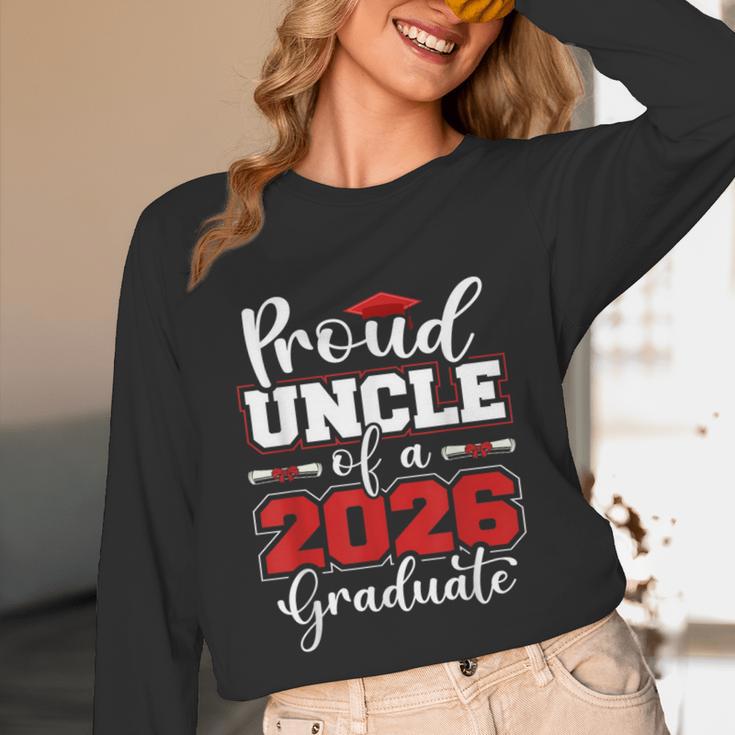 Proud Uncle Of A 2026 Graduate Senior Family Graduation Unisex Long Sleeve T-Shirt