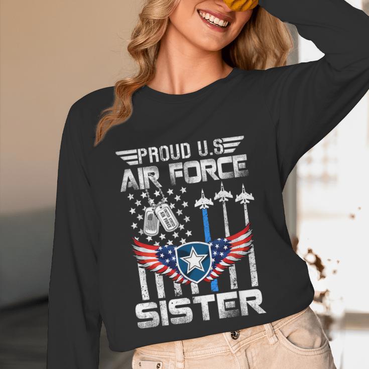 Proud US Air Force Sister Flag Air Force Graduation Sister Unisex Long Sleeve T-Shirt