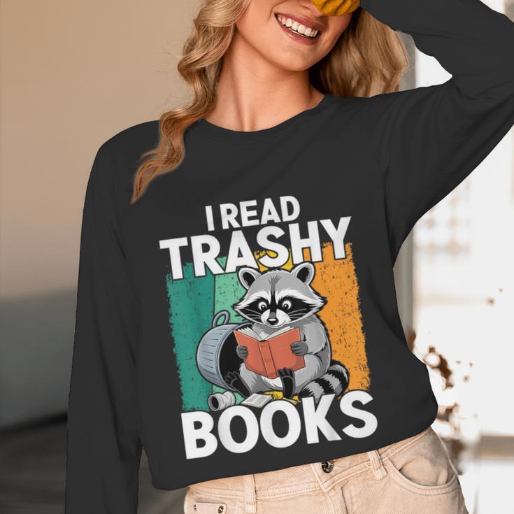 Raccoon Smutty Book Lover Spicy Romance Novels Women's Unisex Long Sleeve T-Shirt