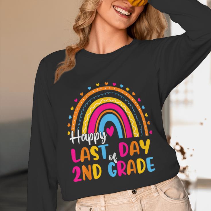 Rainbow Last Day Of 2nd Grade Teacher Student Graduation For Men Women Kids Unisex Long Sleeve T-Shirt