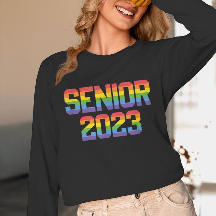 Rainbow LGBT Pride Senior 2023 Graduation Unisex Long Sleeve T-Shirt