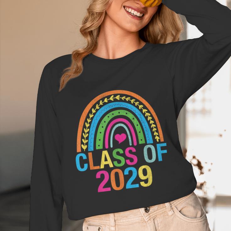 Rainbow Senior 2029 Shirt Class Of 2029 Cute Graduation Unisex Long Sleeve T-Shirt