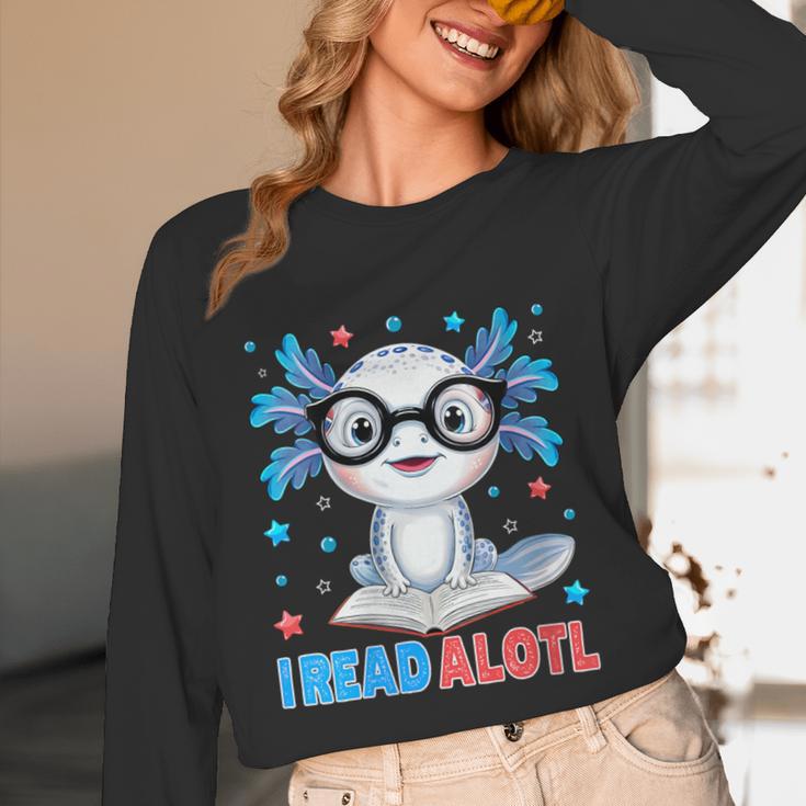I Read Alotl Cute Axolotl Reading Book Lover Unisex Long Sleeve T-Shirt I Read Alotl Cute Axolotl Reading Book Lover Unisex Long Sleeve T-Shirt