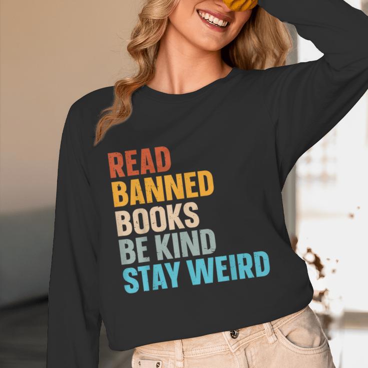 Read Banned Books Be Kind Stay Weird Unisex Long Sleeve T-Shirt