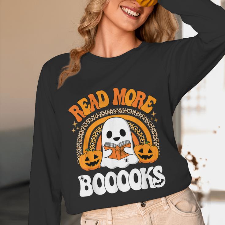 Read More Books Booooks Ghost Pumpkin Cute Teacher Halloween Unisex Long Sleeve T-Shirt