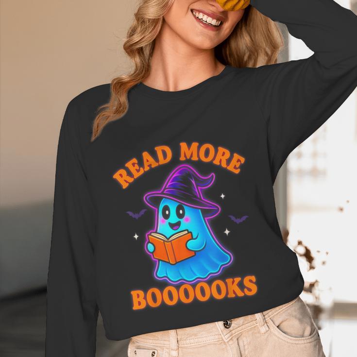 Read More Books Halloween Book Cute Ghost Reading Teaching Unisex Long Sleeve T-Shirt Read More Books Halloween Book Cute Ghost Reading Teaching Unisex Long Sleeve T-Shirt