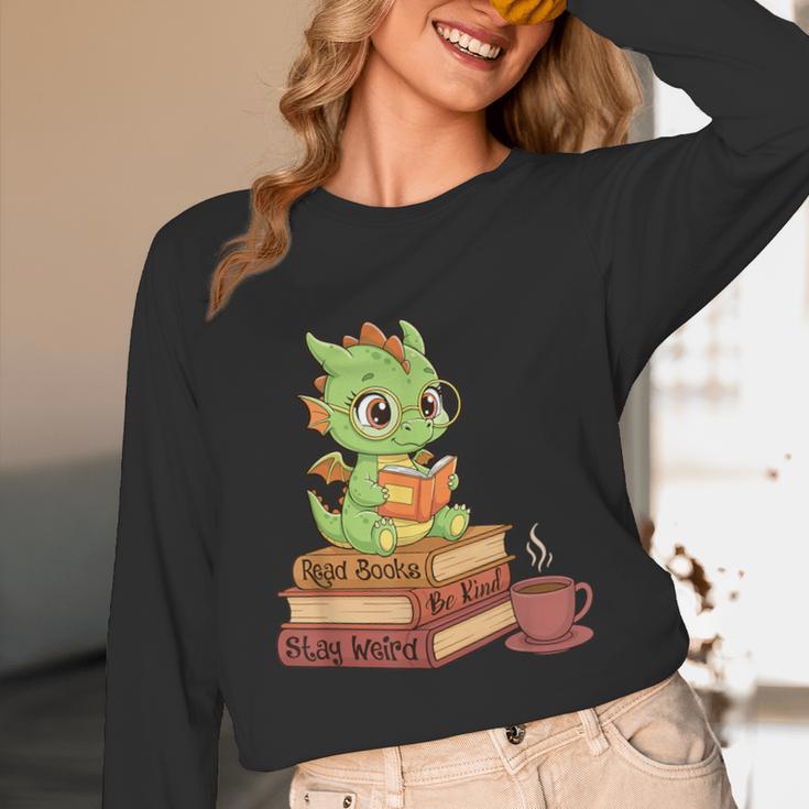 Read Books Be Kind Stay Weird Reading Bookworm Reader Unisex Long Sleeve T-Shirt