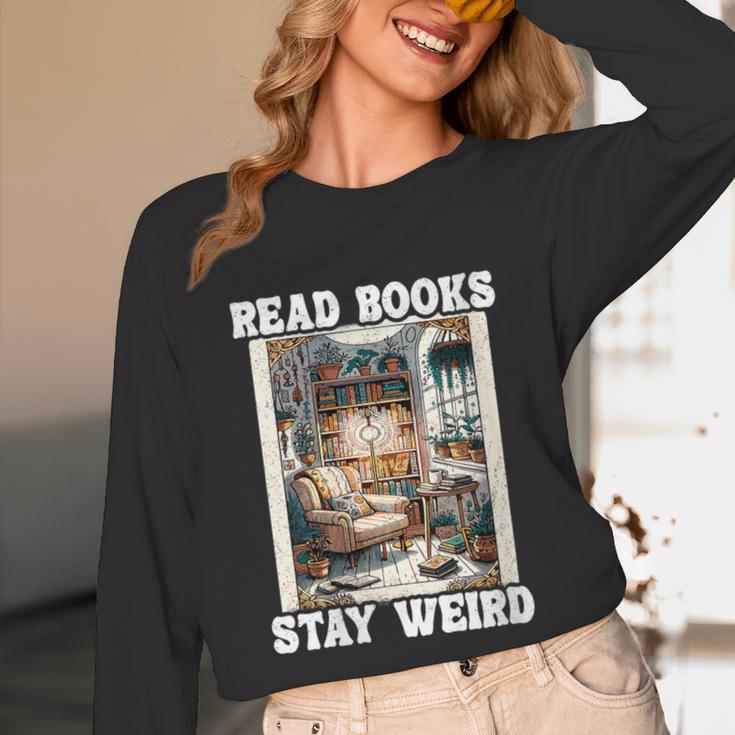 Read Books Stay Weird Book Lover Introvert Book Unisex Long Sleeve T-Shirt Read Books Stay Weird Book Lover Introvert Book Unisex Long Sleeve T-Shirt