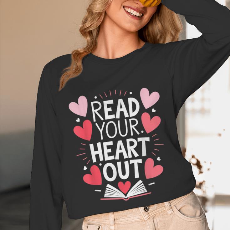 Read Your Heart Out Teacher Reading Book Love Valentines Day Unisex Long Sleeve T-Shirt Read Your Heart Out Teacher Reading Book Love Valentines Day Unisex Long Sleeve T-Shirt