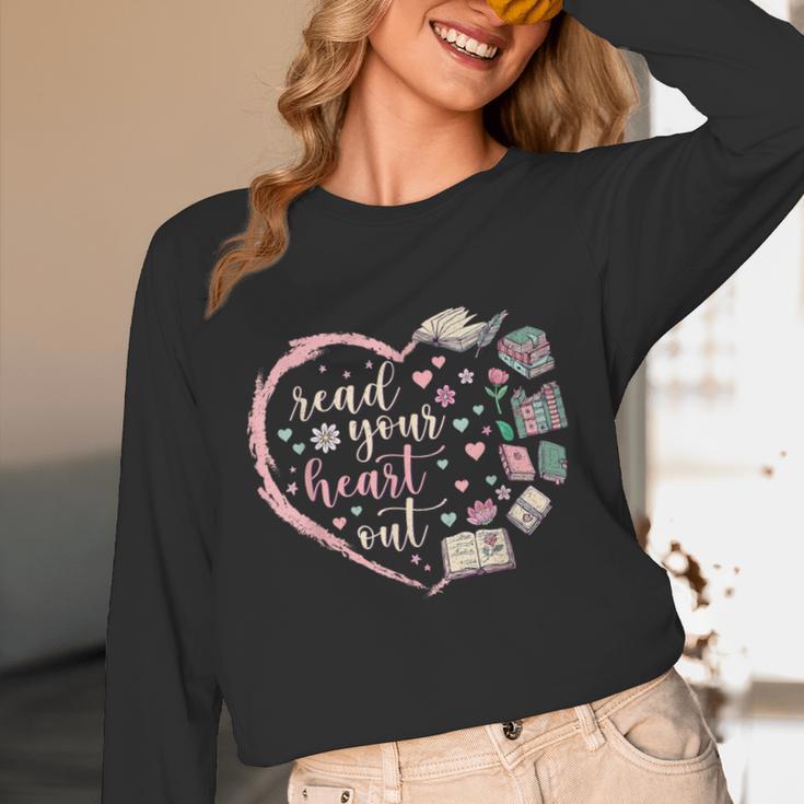 Read Your Heart Out Valentines Teacher Reading Book Lover Unisex Long Sleeve T-Shirt