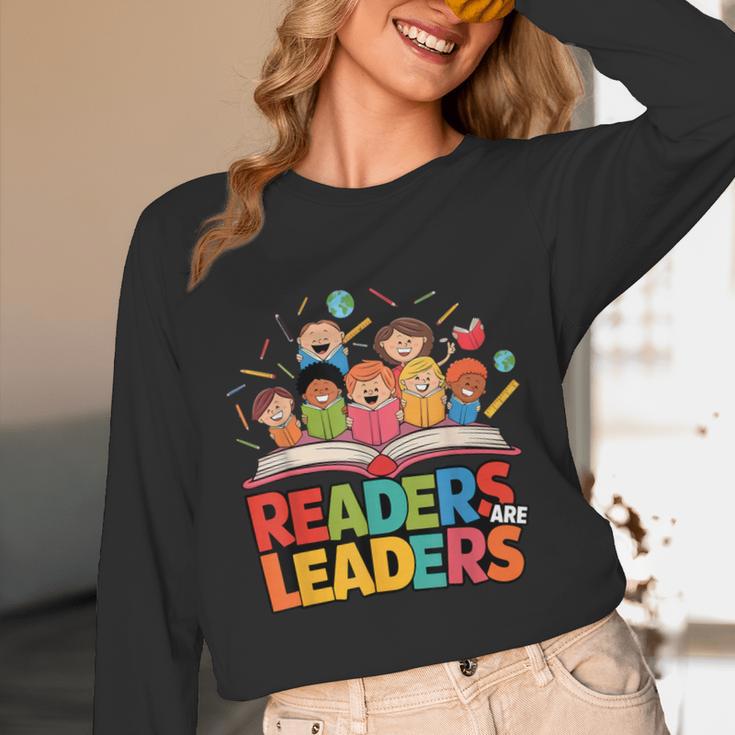 Readers Are Leaders Motivational Reading Book Quote Unisex Long Sleeve T-Shirt