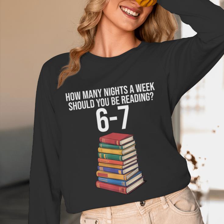 Reading Book Teacher 67 Six Seven Meme Unisex Long Sleeve T-Shirt Reading Book Teacher 67 Six Seven Meme Unisex Long Sleeve T-Shirt