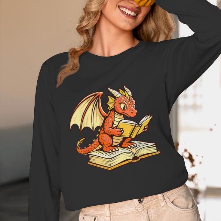 Reading Dragon Book Lover Bookworm Reader Unisex Long Sleeve T-Shirt Reading Dragon Book Lover Bookworm Reader Unisex Long Sleeve T-Shirt