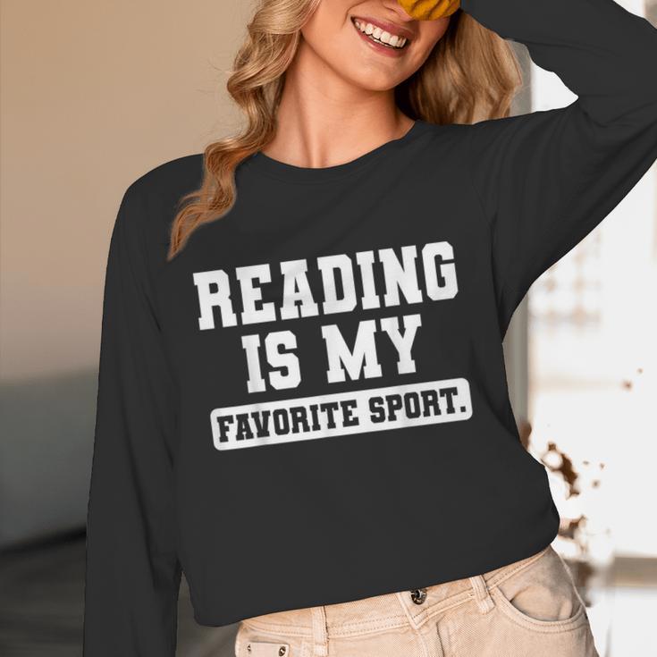 Reading Is My Favorite Sport Book Lover Reader Unisex Long Sleeve T-Shirt
