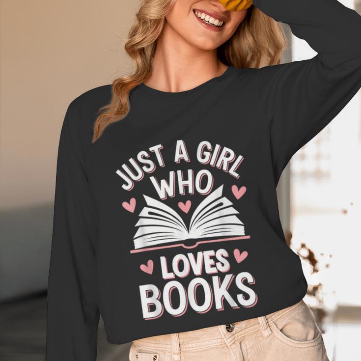 Reading Just A Girl Who Loves Books Unisex Long Sleeve T-Shirt