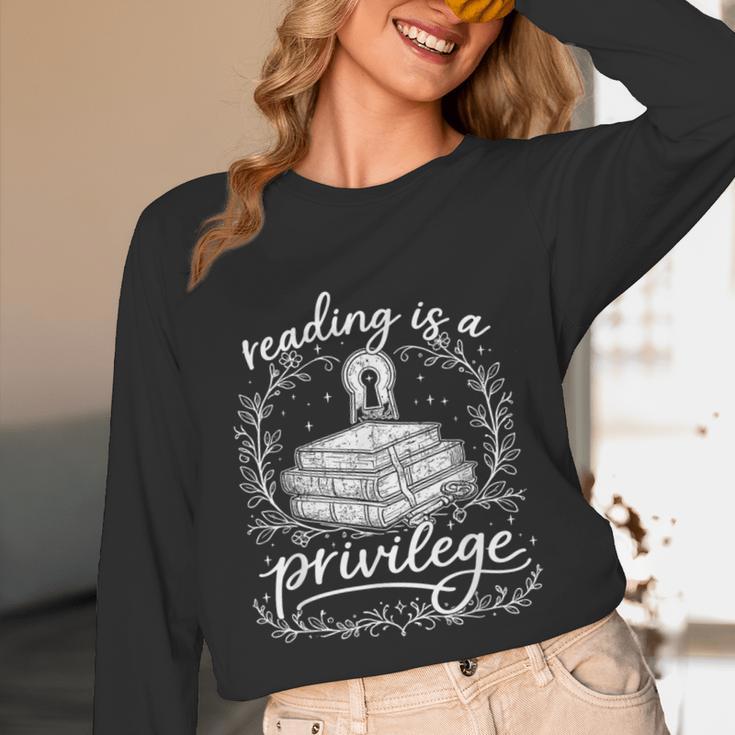 Reading Is A Privilege Vintage Reading Lover Books Unisex Long Sleeve T-Shirt