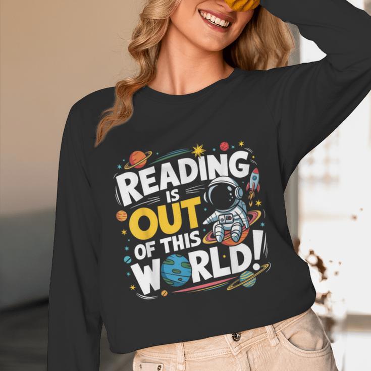 Reading Is Out Of This World Space Book Lover Kids Unisex Long Sleeve T-Shirt Reading Is Out Of This World Space Book Lover Kids Unisex Long Sleeve T-Shirt