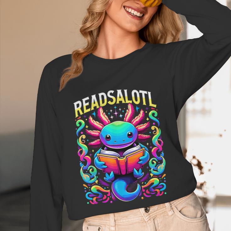 Readsalotl Axolotl Book Lovers Axolotls Unisex Long Sleeve T-Shirt