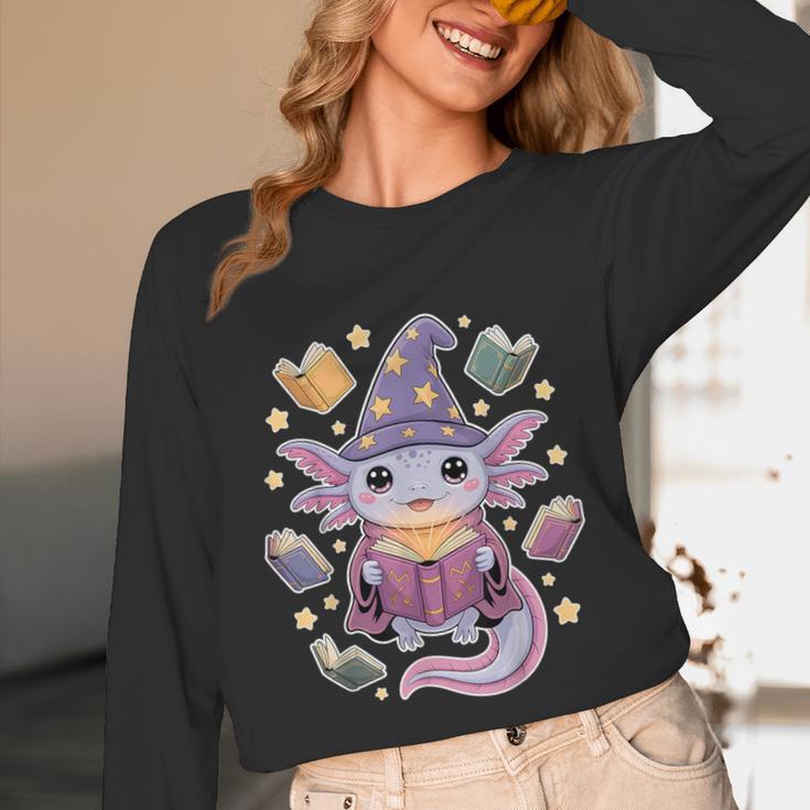 ReadsALOTL Cute Axolotl Book Lover Unisex Long Sleeve T-Shirt