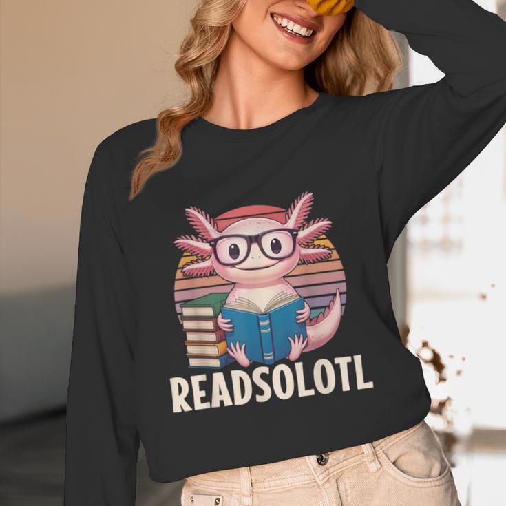 Readsolotl Axolotl Reading Book Lover Kawaii Bookworms Unisex Long Sleeve T-Shirt Readsolotl Axolotl Reading Book Lover Kawaii Bookworms Unisex Long Sleeve T-Shirt