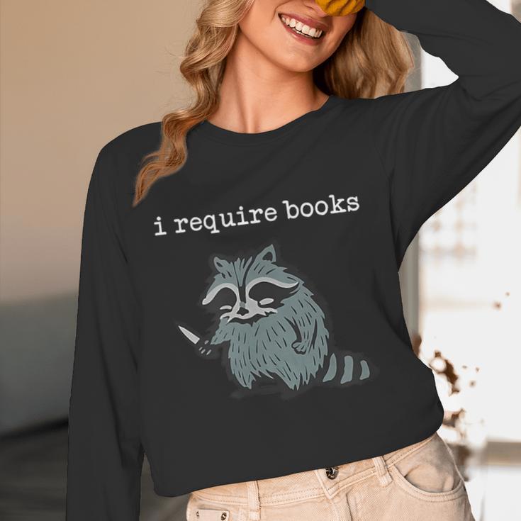 i Require Books Raccoon Unisex Long Sleeve T-Shirt