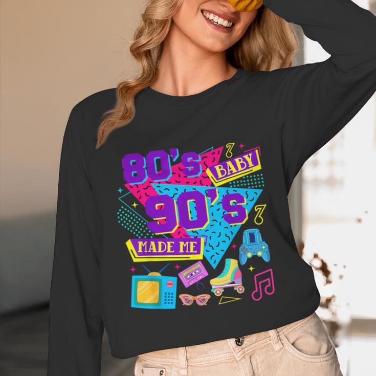 Retro 1980s 80's Baby 1990s 90's Made Me Nostalgia Birthday Unisex Long Sleeve T-Shirt Retro 1980s 80's Baby 1990s 90's Made Me Nostalgia Birthday Unisex Long Sleeve T-Shirt