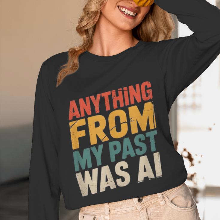 Retro AI Nostalgia Quote Distressed Vintage Unisex Long Sleeve T-Shirt Retro AI Nostalgia Quote Distressed Vintage Unisex Long Sleeve T-Shirt
