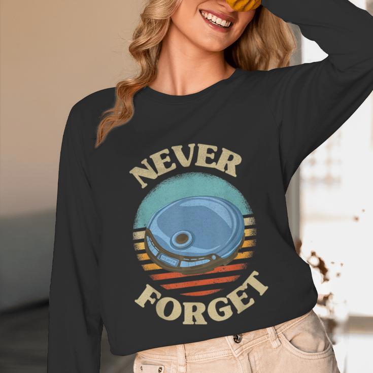 Retro CD Player Never Forget Nostalgia Vintage Unisex Long Sleeve T-Shirt