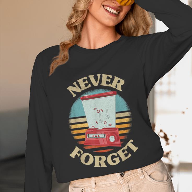 Retro Gaming Never Forget Nostalgia Vintage Unisex Long Sleeve T-Shirt