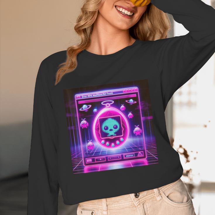 Retro Nostalgia Vaporwave- Error 404 Unisex Long Sleeve T-Shirt