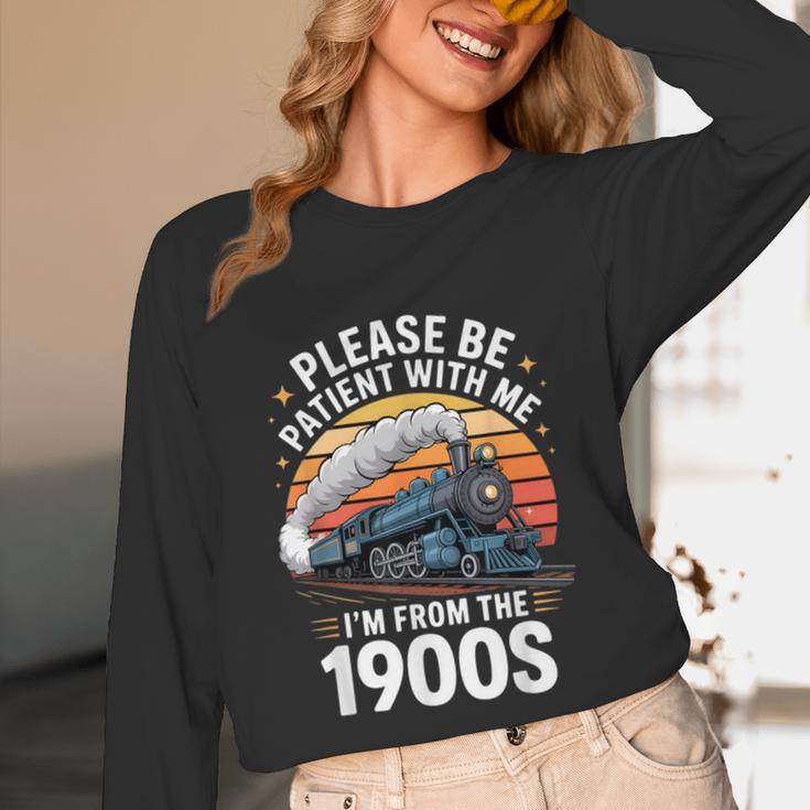 Retro Please Be Patient With Me I'm From The 1900s Train Unisex Long Sleeve T-Shirt Retro Please Be Patient With Me I'm From The 1900s Train Unisex Long Sleeve T-Shirt