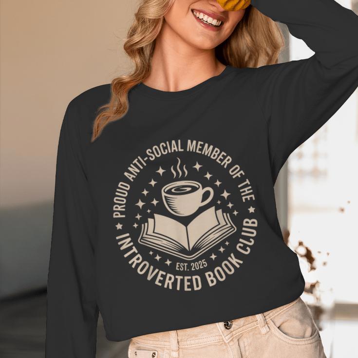 Retro Proud Introverted Book Club Anti Social Reader Unisex Long Sleeve T-Shirt