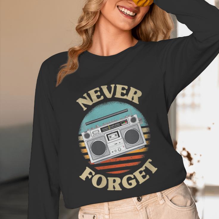 Retro Radio Never Forget Nostalgia Vintage Unisex Long Sleeve T-Shirt