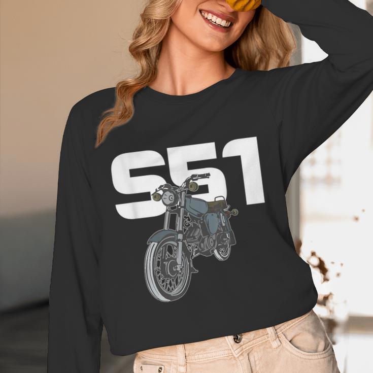 Retro Simme Moped Nostalgia Eastern Block Schwalbe Driver DDR Unisex Long Sleeve T-Shirt