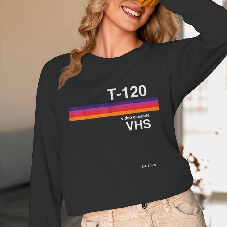 Retro VHS Tape Graphics 80s 90s Nostalgia Costume Unisex Long Sleeve T-Shirt