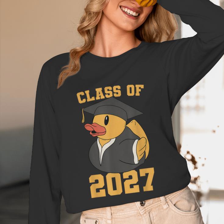 Rubber Duck Class Of 2027 Senior 2027 Graduation Year Senior Unisex Long Sleeve T-Shirt
