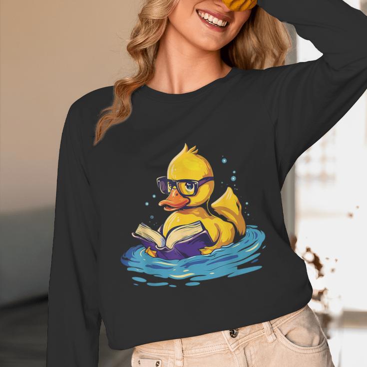 Rubber Duck Reading Book Swim Rubber Duckling Rubber Duckie Unisex Long Sleeve T-Shirt Rubber Duck Reading Book Swim Rubber Duckling Rubber Duckie Unisex Long Sleeve T-Shirt