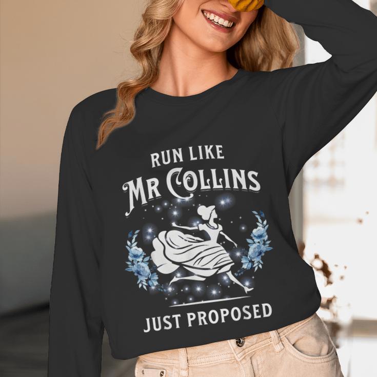 Run Like Mr Collins Just Proposed Books And Running Unisex Long Sleeve T-Shirt