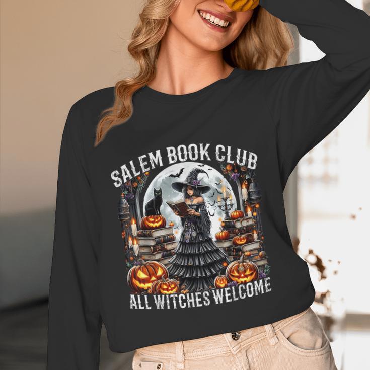 Salem Book Club Gothic Witch Vintage Halloween Art Unisex Long Sleeve T-Shirt Salem Book Club Gothic Witch Vintage Halloween Art Unisex Long Sleeve T-Shirt
