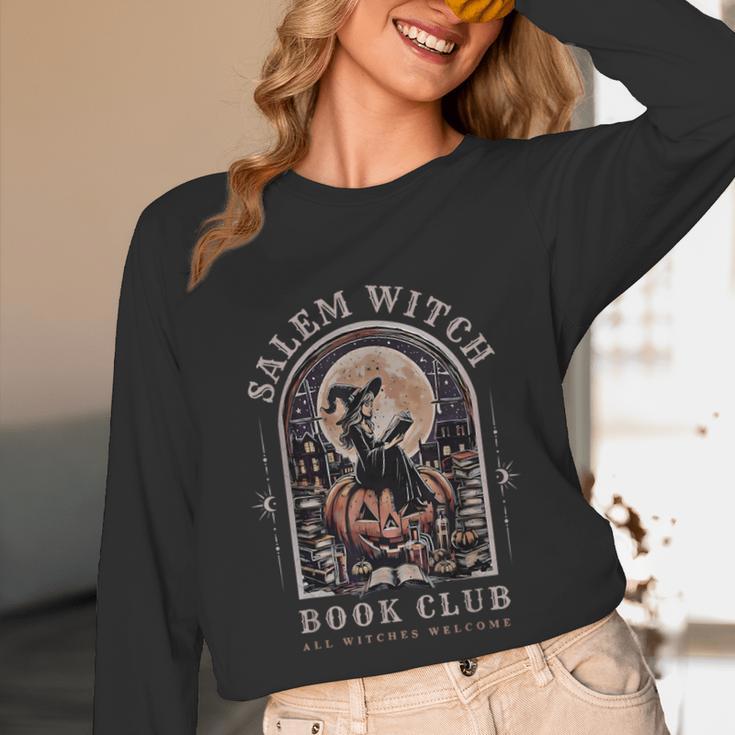 Salem Witch Book Club All Witches Welcome Spooky Halloween Unisex Long Sleeve T-Shirt Salem Witch Book Club All Witches Welcome Spooky Halloween Unisex Long Sleeve T-Shirt