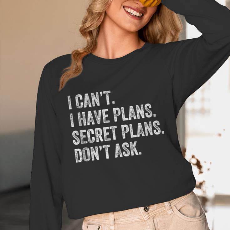 Sarcastic Mind Your Business Quote For Shy Introverts Unisex Long Sleeve T-Shirt