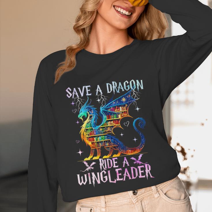 Save A Dragon Ride A Wingleader Books Dragon Lover Cute Unisex Long Sleeve T-Shirt