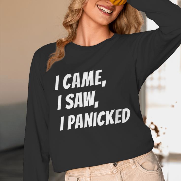I Came I Saw Meme For Shy And Introvert People Unisex Long Sleeve T-Shirt
