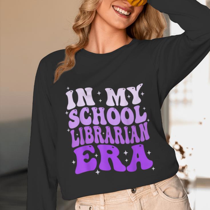 In My School Librarian Era Groovy Back To School Book Lover Unisex Long Sleeve T-Shirt In My School Librarian Era Groovy Back To School Book Lover Unisex Long Sleeve T-Shirt